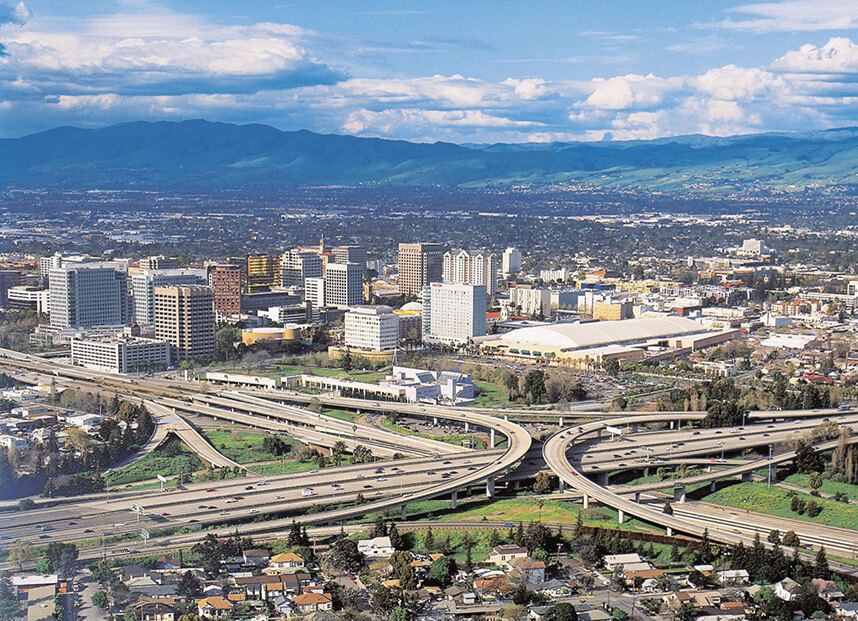 Aerial view of San Jose, CA