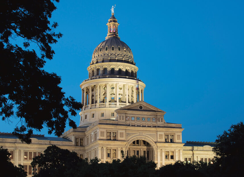 Capitol building in Austin, Texas